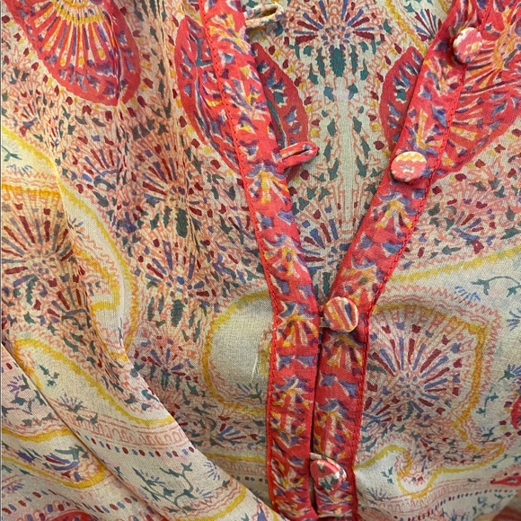 Calypso st Barth silk pink paisley tunic top size XS nwot - Picture 4 of 4